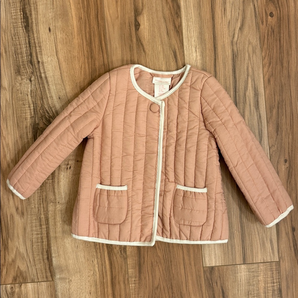 Shabby Chic Pink Quilted Kids Jacket